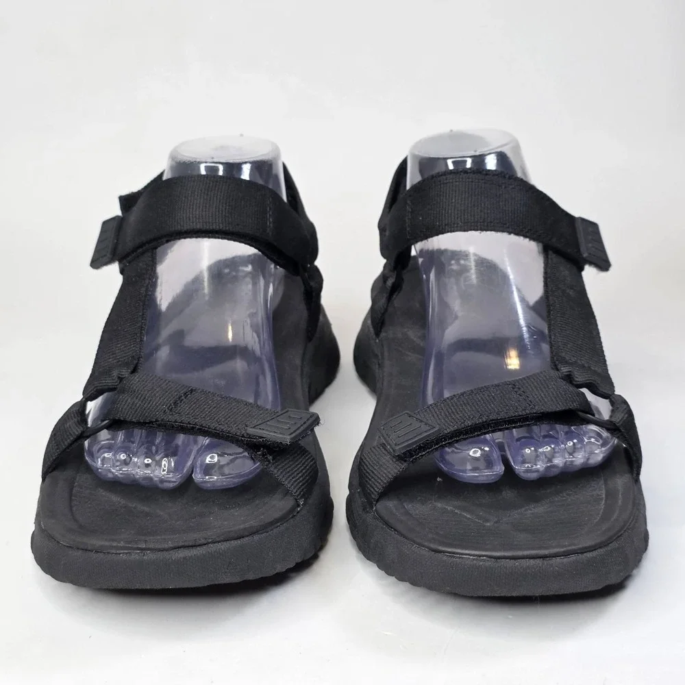 Sonoma Goods For Life Men's Black Sport Sandals Adjustable Straps Size 9 Shoes
